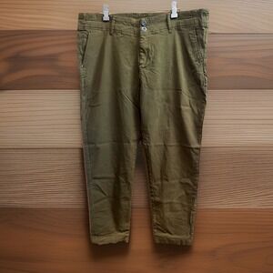 Swiss Alps Women's Stretch Side Pockets Straight Leg Olive Hiking Pants Size XL